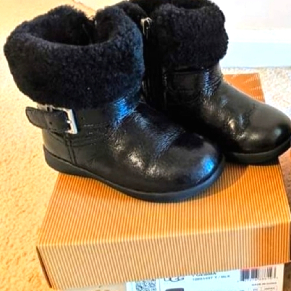 Toddler Ugg Gemma patent leather boots